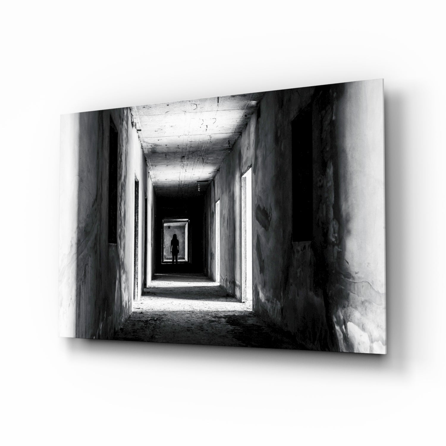 Karanlıktaki Gölge Cam Tablo