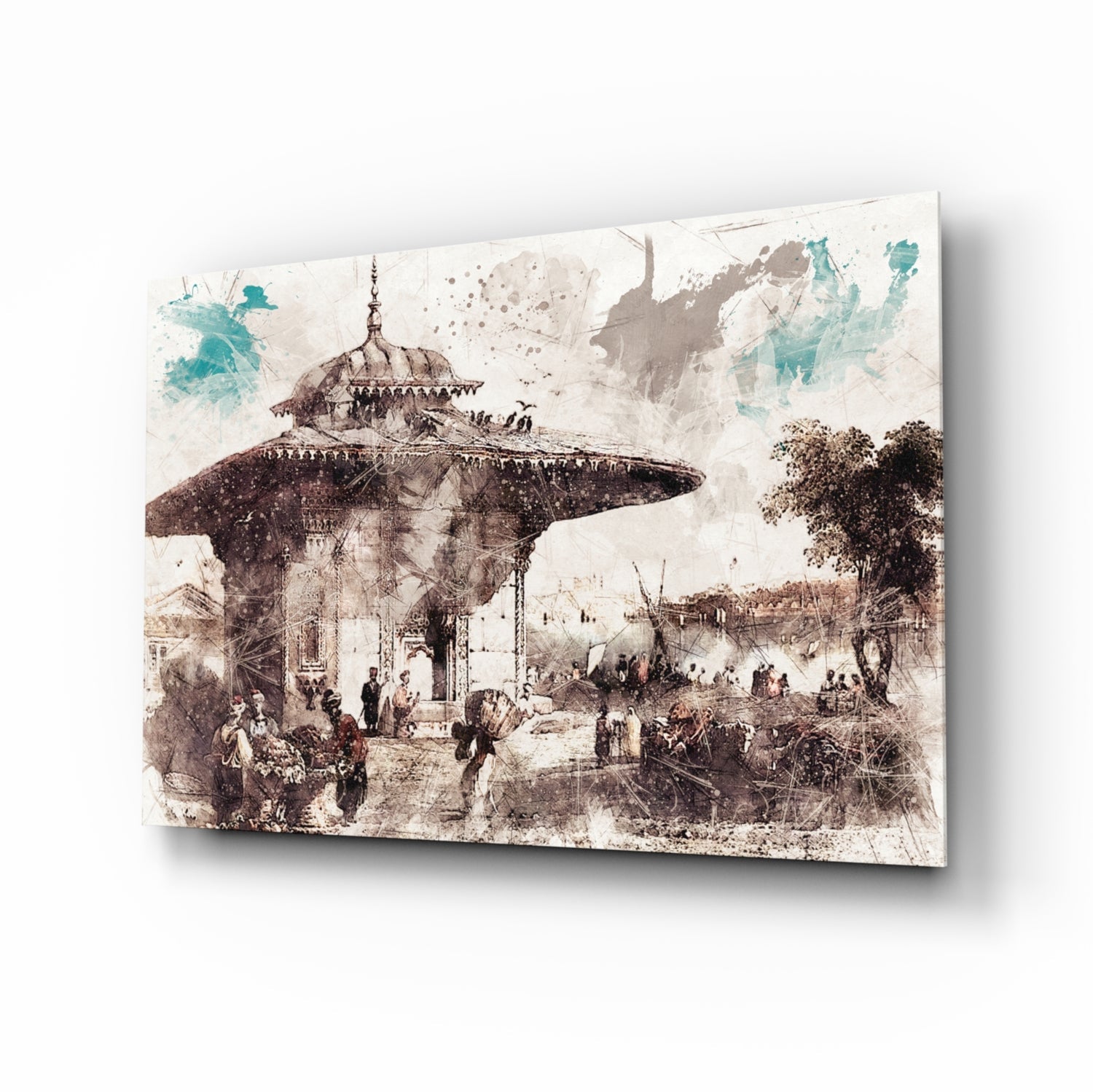 Üsküdar İllüstrasyonu Cam Tablo