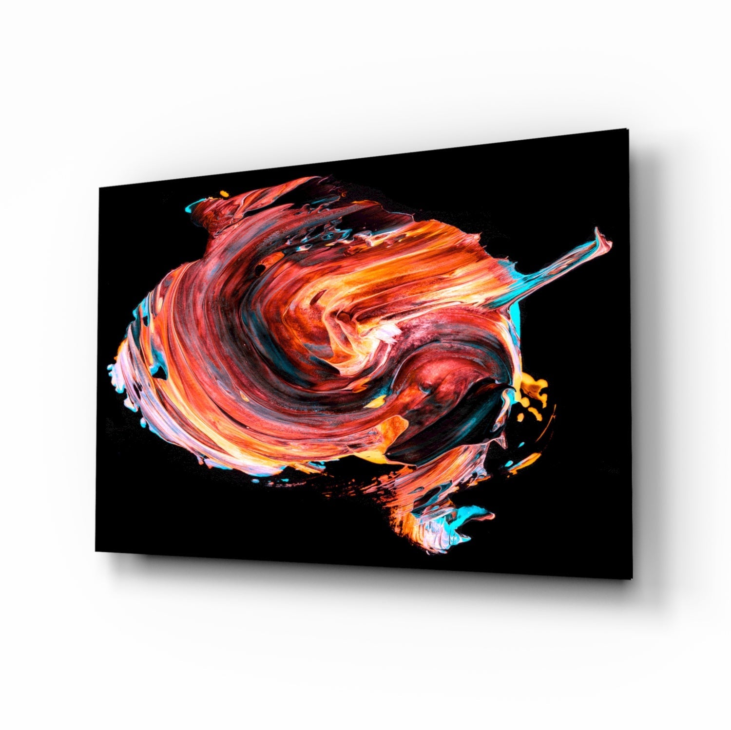 Kırmızının Dansı Cam Tablo