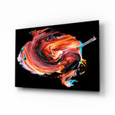 Kırmızının Dansı Cam Tablo