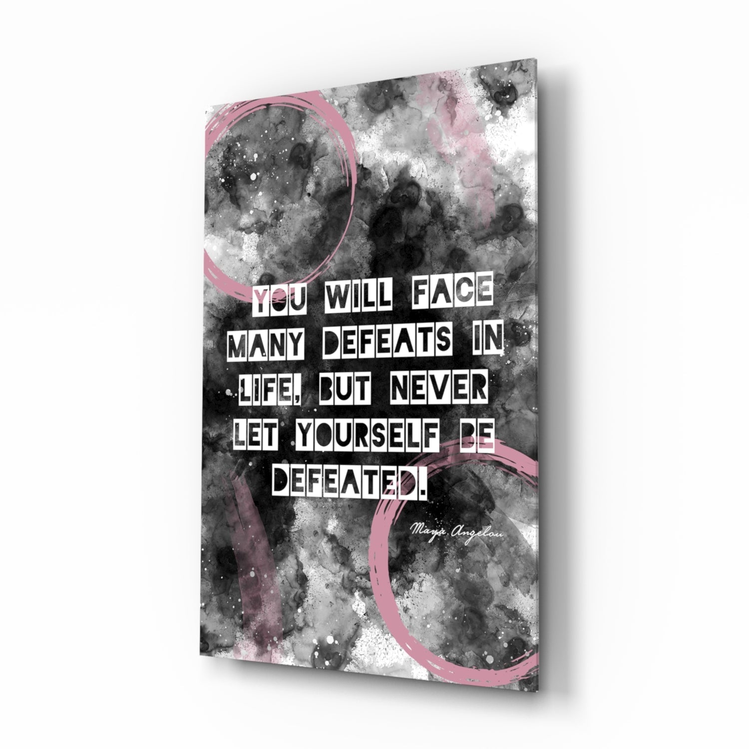 Angelou Sözleri Cam Tablo