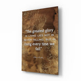 Mandela Sözleri Cam Tablo