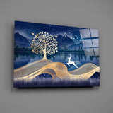 Sihirli Geyik Cam Tablo