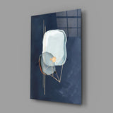 Soyut Mavi Cam Tablo