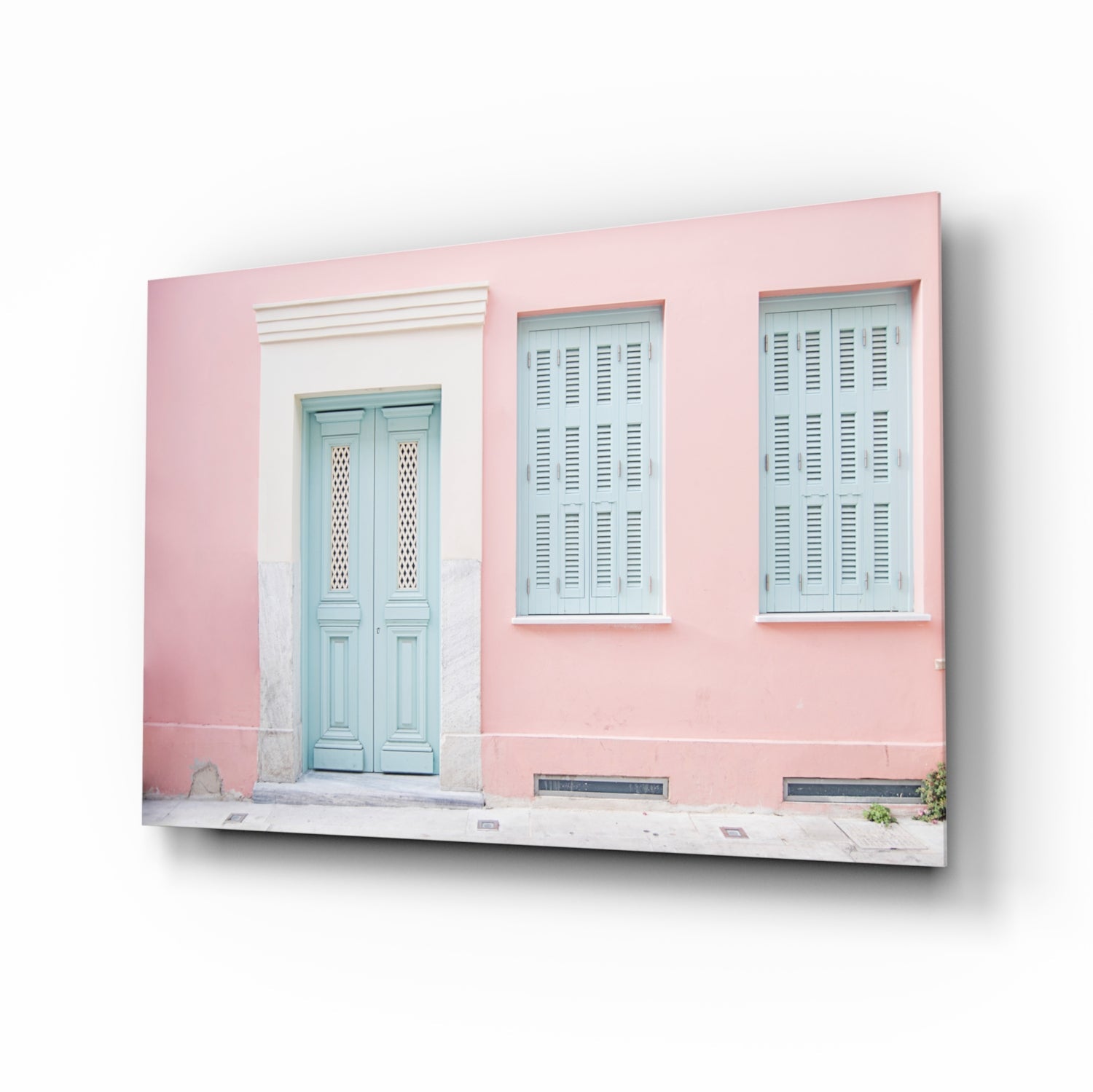 Pembe Ev Cam Tablo