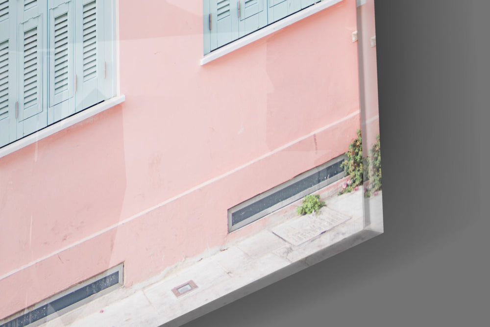 Pembe Ev Cam Tablo