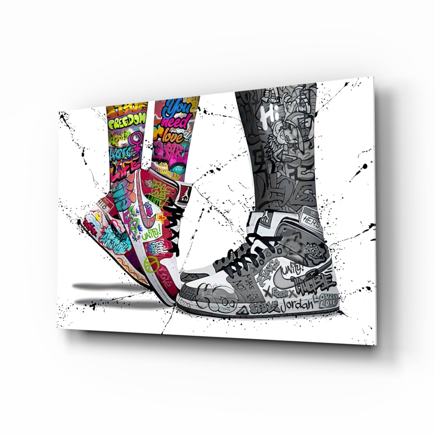 Özgür Aşk Cam Tablo