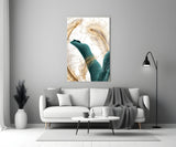 Yeşil Yapraklar Cam Tablo