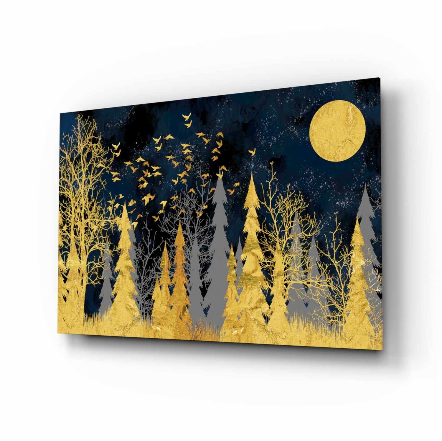 Gecenin Renkleri Cam Tablo