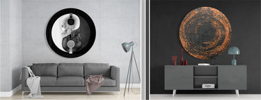 Yuvarlak Cam Tablo Banner | insigneart.com.tr