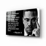 Malcolm X'in Sözleri Cam Tablo
