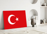 Türk Bayrağı Cam Tablo