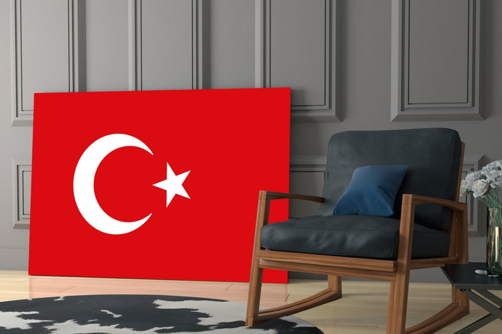 Türk Bayrağı Cam Tablo