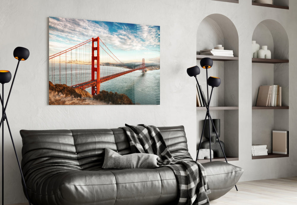 Golden Gate Köprüsü Cam Tablo