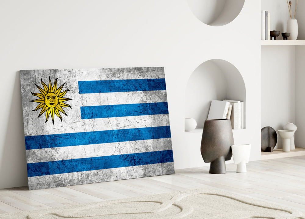 Uruguay bayrağı Cam Tablo