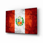 Peru bayrağı Cam Tablo