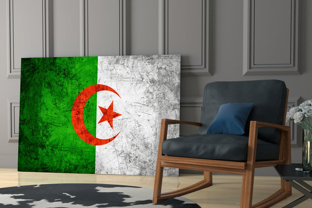 Cezayir bayrağı Cam Tablo
