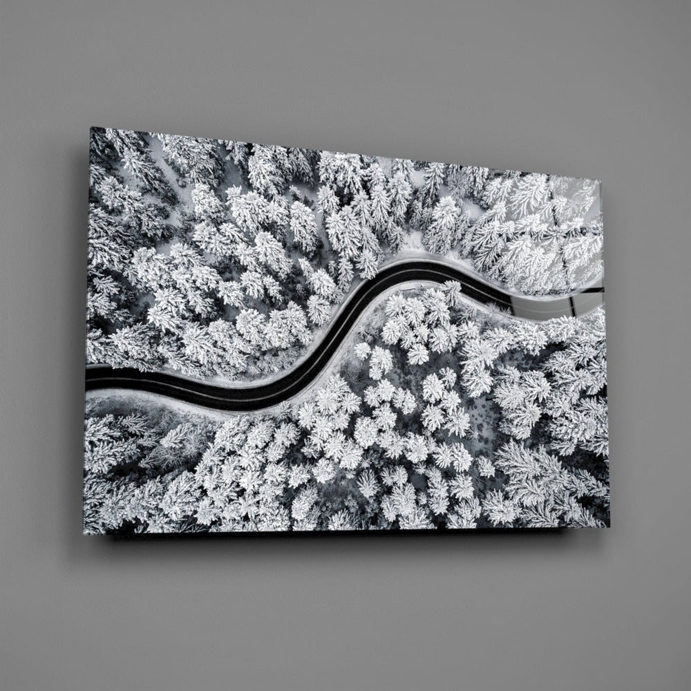 Orman Manzarası Cam Tablo