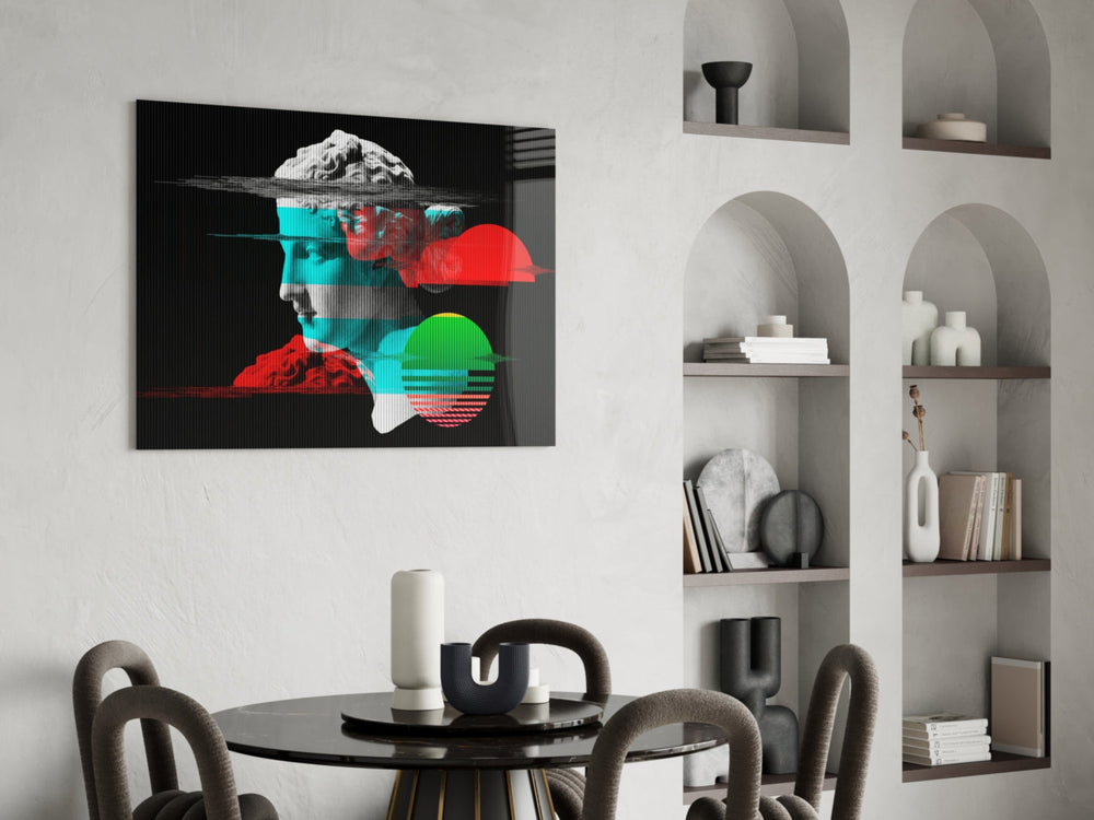 Soyut Sanat Cam Tablo