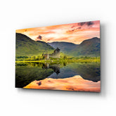 Loch Birch İskoçya Cam Tablo