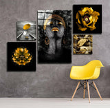 Sarı Ahenk Kombin Cam Tablo.