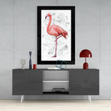 Yalnız Flamingo Cam Tablo.