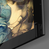 Altın Mavi Cam Tablo.