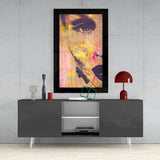 Kadın Portre Cam Tablo.