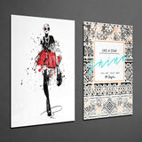 Küçük Şeylerden Zevk Al 2 Parçalı Kombin Cam Tablo.