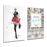 Küçük Şeylerden Zevk Al 2 Parçalı Kombin Cam Tablo.