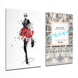 Küçük Şeylerden Zevk Al 2 Parçalı Kombin Cam Tablo.