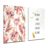 Mutlu Hayatın Yolu 2 Parçalı Kombin Cam Tablo.