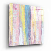 Ahşap Desenli Cam Tablo.