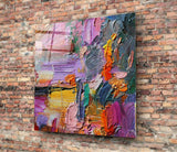 Soyut Sanat Cam Tablo.