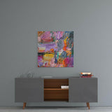 Soyut Sanat Cam Tablo.