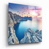 Kızıl Gün Batımı Cam Tablo.