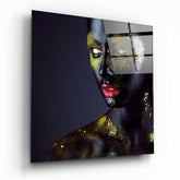 Kadın Portre 2 Cam Tablo.