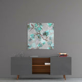 Yeşil Çiçek Cam Tablo.