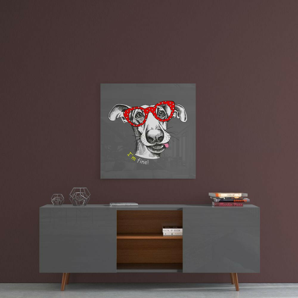 Köpek Cam Tablo.