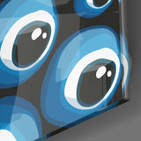 Mavi Nazar Boncukları Cam Tablo.