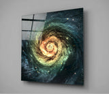 Uzay Sarı Sonsuzluk Cam Tablo.