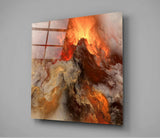 Altın Kaos Soyut Cam Tablo.