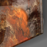 Altın Kaos Soyut Cam Tablo.