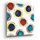 Renkli Çekirdekler Cam Tablo.