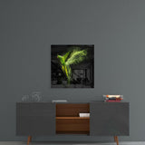 Yeşil Papağan Cam Tablo.