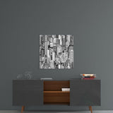 Kalabalıktaki Yalnızlık Cam Tablo.