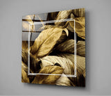 Altın Yaprak Cam Tablo.