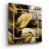 Altın Yaprak Cam Tablo.