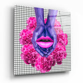 Soyut Karmaşa Cam Tablo.