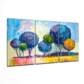 Şeker Ağaçlar Mega Cam Tablo.